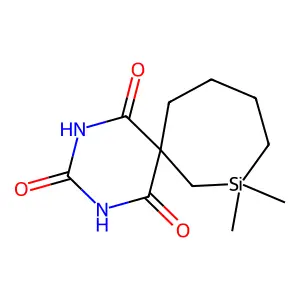 8,8-Dimethyl-2,4-diaza-8-silaspiro(5.6)dodecane-1,3,5-trione structure