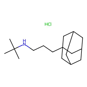 Adamantane, 1-(3-tert-butylaminopropyl)-, hydrochloride structure