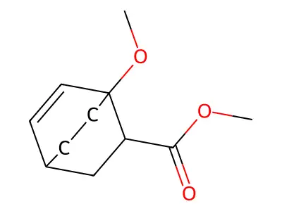 methyl (1S,2R,4R)-1-methoxybicyclo[2.2.2]oct-5-ene-2-carboxylate structure