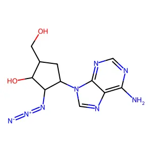 3-(6-Aminopurin-9-yl)-2-azido-5-(hydroxymethyl)cyclopentan-1-ol structure