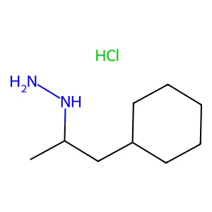(1-Cyclohexylpropan-2-yl)hydrazine--hydrogen chloride (1/1) structure