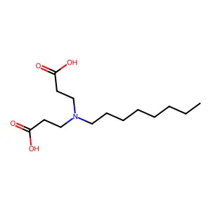 N-(2-carboxyethyl)-N-octyl-beta-alanine structure