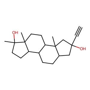 A-NORANDROSTANE-2-beta,17-beta-DIOL, 2-alpha-ETHYNYL-17-alpha-METHYL- structure