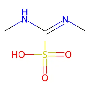 (Methylamino)(methylimino)methanesulphonic acid structure