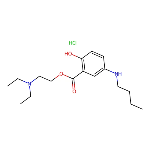 2-(Diethylamino)ethyl 5-(butylamino)-2-hydroxybenzoate--hydrogen chloride (1/1) structure