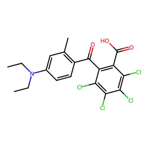 2,3,4,5-Tetrachloro-6-[4-(diethylamino)-2-methylbenzoyl]benzoic acid structure