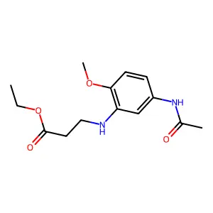 beta-Alanine, N-(5-(acetylamino)-2-methoxyphenyl)-, ethyl ester structure
