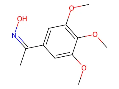 (Z)-1-(3,4,5-Trimethoxyphenyl)ethanone oxime structure
