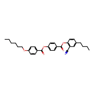 4-((4-Butyl-2-cyanophenoxy)carbonyl)phenyl 4-(hexyloxy)benzoate structure