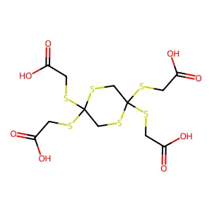 2,2',2'',2'''-(1,4-Dithiane-2,5-diylidenetetrakis(thio))tetrakisacetic acid structure