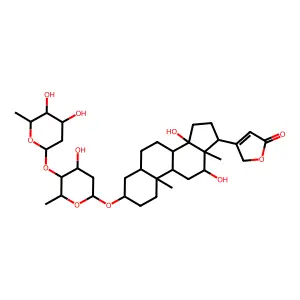 Digoxigenin bisdigitoxoside structure