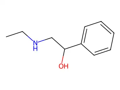 alpha-((Ethylamino)methyl)benzenemethanol structure