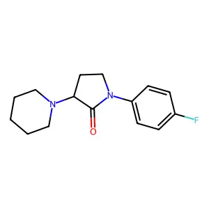 1-(4-Fluorophenyl)-3-(piperidin-1-yl)pyrrolidin-2-one structure