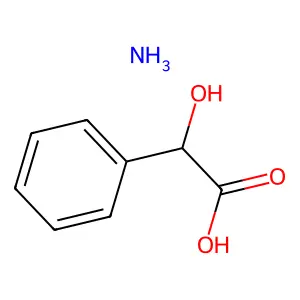 Mandelic acid, monoammonium salt structure