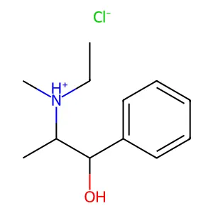2-Methylethylamino-1-phenyl-1-propanol hydrochloride structure