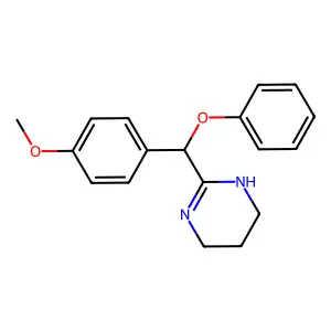 Pyrimidine, 3,4,5,6-tetrahydro-2-(4-methoxy-alpha-phenoxybenzyl)- structure