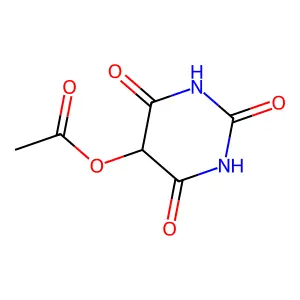 2,4,6(1H,3H,5H)-Pyrimidinetrione, 5-(acetyloxy)- structure