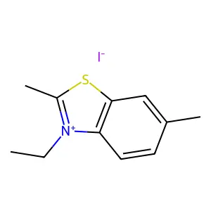 Benzothiazolium, 3-ethyl-2,6-dimethyl-, iodide (1:1) structure