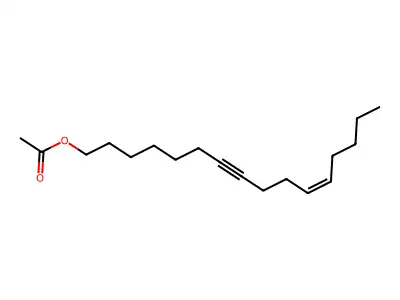 Hexadec-11-en-7-ynyl acetate structure