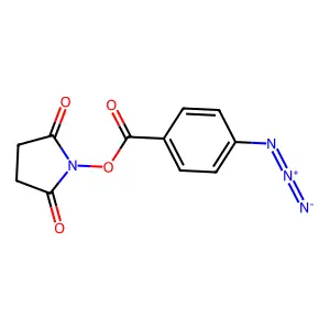 Hydroxysuccinimidyl-4-azidobenzoate structure