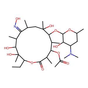 5-O-Desosaminylerythronolide A oxime structure