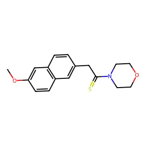 4-(2-(6-Methoxy-2-naphthyl)-1-thioxoethyl)morpholine structure