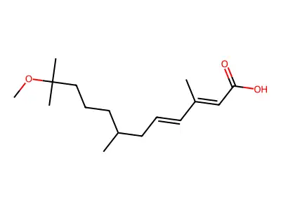 11-Methoxy-3,7,11-trimethyldodeca-2,4-dienoic acid structure