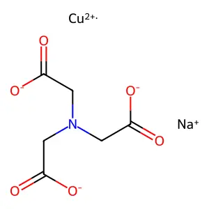 Cuprate(1-),(N,N-bis(carboxymethyl)glycinato(3-)-N,O,O',O'')-, sodium structure