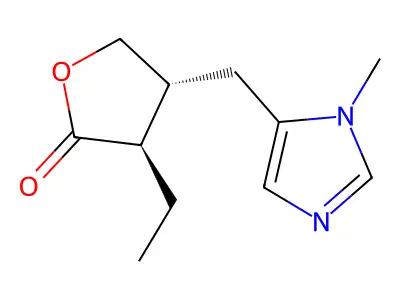 (+)-Isopilocarpine structure