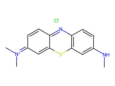 N,N-Dimethyl-7-(methylamino)-3H-phenothiazin-3-iminium chloride structure