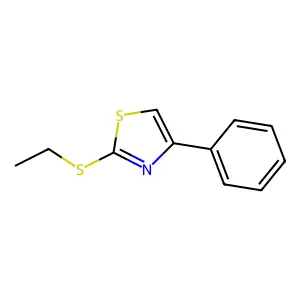 2-(Ethylthio)-4-phenylthiazole structure