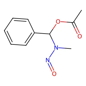 N-nitroso(acetoxybenzyl)methylamine structure