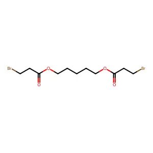 Pentane-1,5-diyl bis(3-bromopropionate) structure