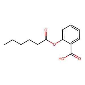2-Hexanoyloxybenzoic acid structure
