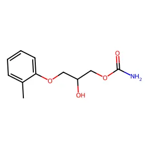 1,2-Propanediol, 3-(2-methylphenoxy)-, 1-carbamate structure