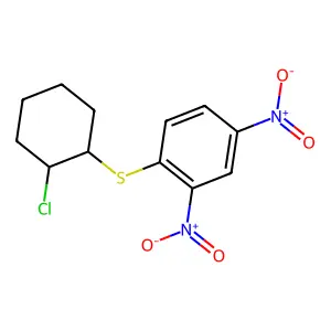 2-Chlorocyclohexyl 2,4-dinitrophenyl sulfide structure