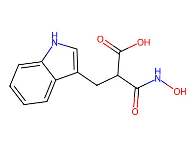 N-hydroxy-2-(1H-indol-3-ylmethyl)-3-oxo--alanine structure