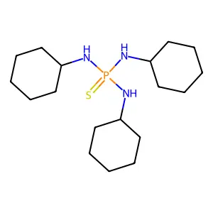 Phosphorothioic triamide, N,N',N''-tricyclohexyl- structure
