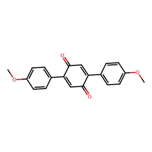 2,5-Cyclohexadiene-1,4-dione, 2,5-bis(4-methoxyphenyl)- structure