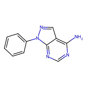 4-Amino-1-phenylpyrazolo(3,4-d)pyrimidine structure