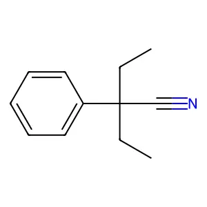 2-Ethyl-2-phenylbutyronitrile structure