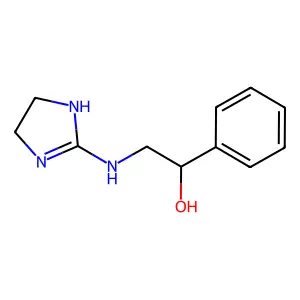 alpha-(((4,5-Dihydro-1H-imidazol-2-yl)amino)methyl)benzyl alcohol structure