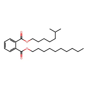 Decyl isooctyl phthalate structure