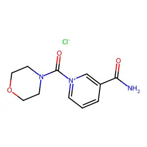 Pyridinium, 3-(aminocarbonyl)-1-(4-morpholinylcarbonyl)-, chloride (1:1) structure