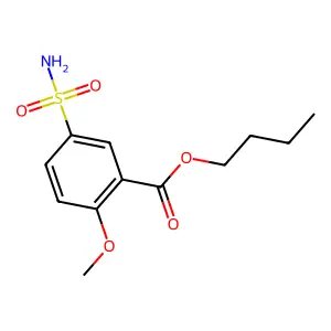 Butyl 5-sulphamoyl-o-anisate structure