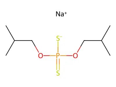 Sodium bis(2-methylpropoxy)-sulfanylidene-sulfido-lambda5-phosphane structure