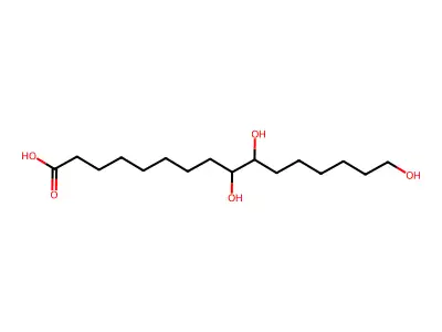 9,10,16-Trihydroxyhexadecanoic acid structure