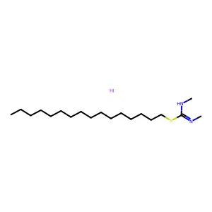 Pseudourea, 2-hexadecyl-1,3-dimethyl-2-thio-, hydriodide structure