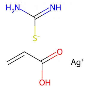 Silver; carbamimidothioate; prop-2-enoic acid structure