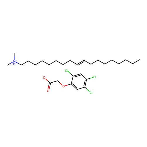 Dimethyl(octadec-9-enyl)azanium;2-(2,4,5-trichlorophenoxy)acetate structure